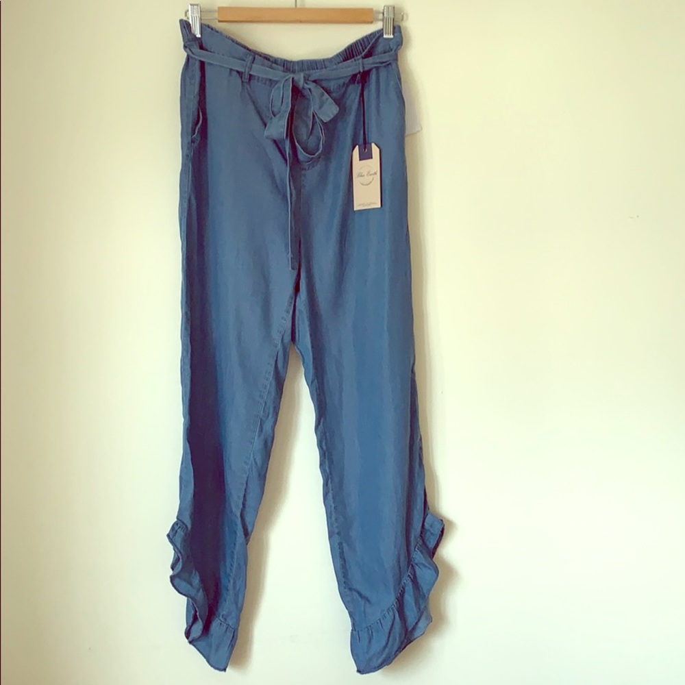 Blue Earth lyocell ruffle hem pant
